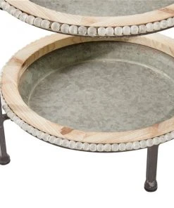 Grayson Lane Farmhouse Tiered Server - Grey Metal - 20-in X 16-in -GRAYSON LANE shop 330858146 AlternateImage3 l