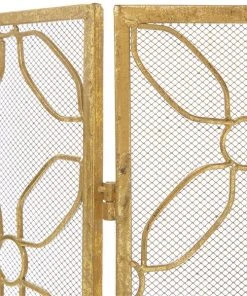Grayson Lane Contemporary Fireplace Screen - Gold Metal - 31-in X 53-in -GRAYSON LANE shop 330858162 AlternateImage2 l