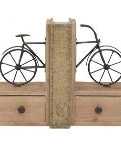 Grayson Lane Farmhouse Bookends - Brown Wood - 9-in X 5-in