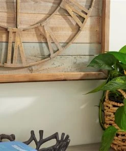 Grayson Lane Analog 30-in x 30-in Brown Square Wall Standard Clock -GRAYSON LANE shop 330858170 AlternateImage3 l