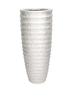 Grayson Lane Coastal Vase - White Poly Stone - 48-in X 20-in