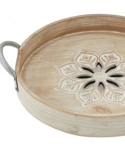 Grayson Lane Set of 2 16-in , 14-in Vintage Tray - Brown Wood -GRAYSON LANE shop 330858178 AlternateImage2 l