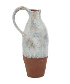 Grayson Lane Farmhouse Vase - White Ceramic - 14-in X 5-in