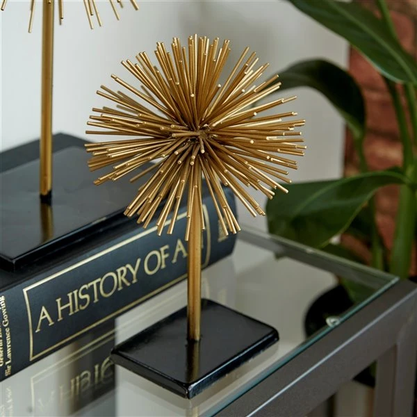 Grayson Lane Set of 3 10-in , 13-in , 17-in - Gold Contemporary Geometric Sculpture - Metal 3 Grayson Lane Set of 3 10-in , 13-in , 17-in - Gold Contemporary Geometric Sculpture - Metal - Image 3