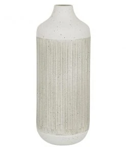 Grayson Lane Contemporary Style Vase - White Metal - 17-in X 7-in