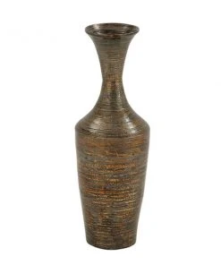 Grayson Lane Traditional Vase Dark - Brown Bamboo - 23-in x 8-in