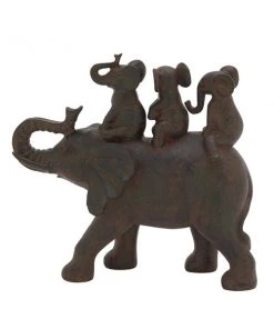 Grayson Lane Eclectic Elephant Sculpture - Brown Poly Stone - 10-in X 10-in 9 Grayson Lane Eclectic Elephant Sculpture - Brown Poly Stone - 10-in X 10-in -GRAYSON LANE shop 330858197 AlternateImage4 l