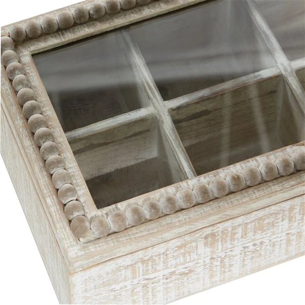Grayson Lane Farmhouse Box - White Wood - 4-in X 16-in 3 Grayson Lane Farmhouse Box - White Wood - 4-in X 16-in - Image 3