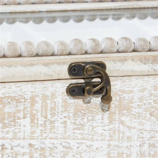 Grayson Lane Farmhouse Box - White Wood - 4-in X 16-in 4 Grayson Lane Farmhouse Box - White Wood - 4-in X 16-in - Image 4