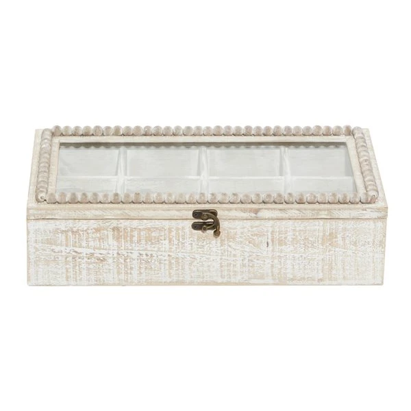 Grayson Lane Farmhouse Box - White Wood - 4-in X 16-in 5 Grayson Lane Farmhouse Box - White Wood - 4-in X 16-in - Image 5