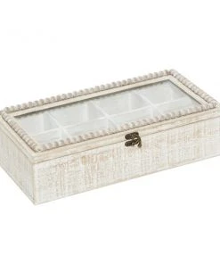 Grayson Lane Farmhouse Box - White Wood - 4-in X 16-in