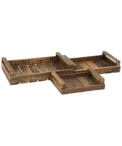Grayson Lane Set of 3 28-in , 23-in , 19-in Farmhouse Tray - Brown Wood -GRAYSON LANE shop 330858210 AlternateImage4 l