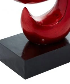 Grayson Lane Contemporary Sculpture - Red Poly Stone Abstract - 33-in X 15-in -GRAYSON LANE shop 330858215 AlternateImage2 l