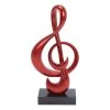Grayson Lane Contemporary Sculpture - Red Poly Stone Abstract - 33-in X 15-in