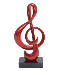 Grayson Lane Contemporary Sculpture - Red Poly Stone Abstract - 33-in X 15-in