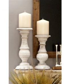 Grayson Lane 3-Candle Wood Pillar Holder (10-in, 8-in, 6-in) -GRAYSON LANE shop 330858219 AlternateImage2 l