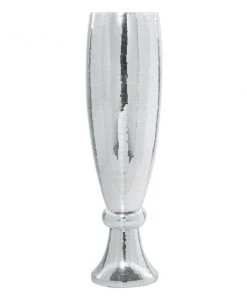 Grayson Lane Glam Vase - Silver Poly Stone - 48-in X 13-in