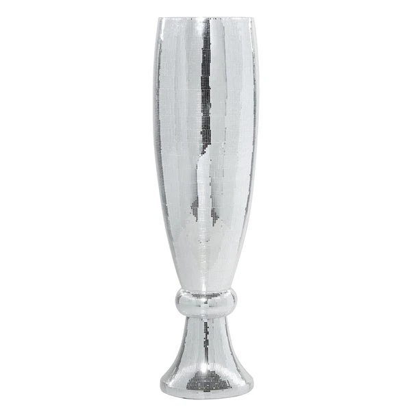 Grayson Lane Glam Vase - Silver Poly Stone - 48-in X 13-in 1 Grayson Lane Glam Vase - Silver Poly Stone - 48-in X 13-in