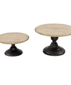 Grayson Lane Set of 2 13-in, 11-in Light Brown Rustic Cake Stand - Metal -GRAYSON LANE shop 330858228 AlternateImage4 l