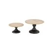 Grayson Lane Set of 2 13-in, 11-in Light Brown Rustic Cake Stand - Metal