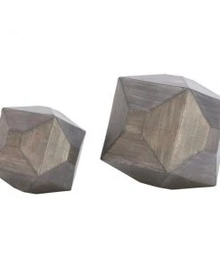 Grayson Lane Set of 2 6-in , 9-in - Grey Contemporary Geometric Sculpture - Metal -GRAYSON LANE shop 330858232 AlternateImage4 l
