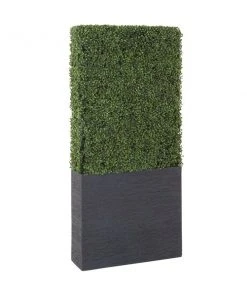 Grayson Lane Contemporary Artificial Boxwood Hedge - Green Plastic - 59-in X 22-in