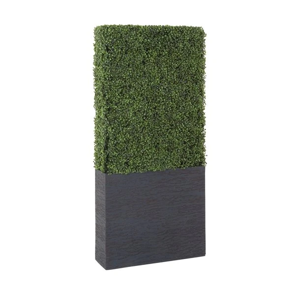 Grayson Lane Contemporary Artificial Boxwood Hedge - Green Plastic - 59-in X 22-in 1 Grayson Lane Contemporary Artificial Boxwood Hedge - Green Plastic - 59-in X 22-in