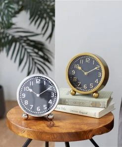 Grayson Lane Analog 7-in x 6-in Set of 2 Round Multiple Colours Tabletop Standard Clock -GRAYSON LANE shop 330858238 AlternateImage2 l