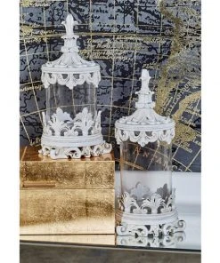 Grayson Lane Set of 3 17-in , 15-in , 13-in Traditional Canisters - White - Poly Stone -GRAYSON LANE shop 330858239 AlternateImage1 l