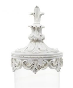 Grayson Lane Set of 3 17-in , 15-in , 13-in Traditional Canisters - White - Poly Stone -GRAYSON LANE shop 330858239 AlternateImage3 l