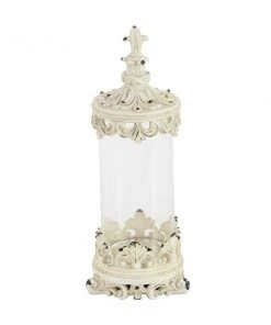 Grayson Lane Set of 3 17-in , 15-in , 13-in Traditional Canisters - White - Poly Stone -GRAYSON LANE shop 330858239 AlternateImage4 l