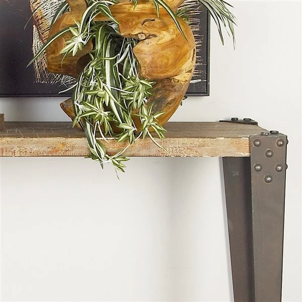 Grayson Lane 30-in x 42-in Wood Industrial Console Table 3 Grayson Lane 30-in x 42-in Wood Industrial Console Table - Image 3