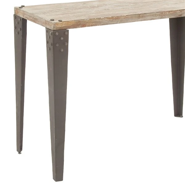 Grayson Lane 30-in x 42-in Wood Industrial Console Table 4 Grayson Lane 30-in x 42-in Wood Industrial Console Table - Image 4
