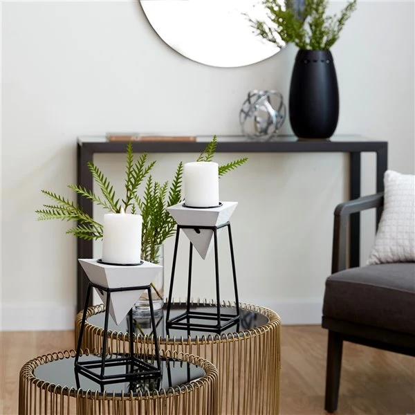 330858256_AlternateImage1_l.jpg Grayson Lane 2-Candle Wood Pillar Holder (8-in x 10-in) -GRAYSON LANE shop 330858256 AlternateImage1 l