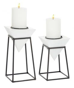 Grayson Lane 2-Candle Wood Pillar Holder (8-in x 10-in)