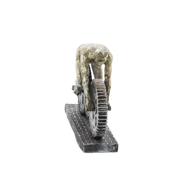 Grayson Lane Bicycle Industrial Sculpture - Silver Poly Stone - 8-in X 10-in 4 Grayson Lane Bicycle Industrial Sculpture - Silver Poly Stone - 8-in X 10-in - Image 4