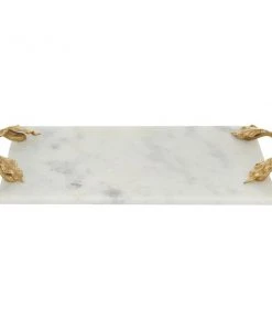 Grayson Lane Natural Serving Tray - White Marble - 2-in X 21-in X 10-in -GRAYSON LANE shop 330858262 AlternateImage4 l