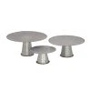 Grayson Lane Set of 3 9-in, 13-in, 15-in Grey Farmhouse Cake Stand - Metal