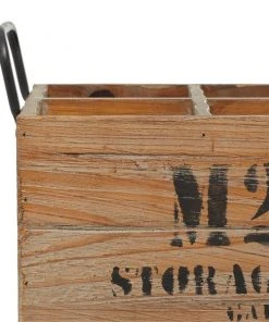 Grayson Lane 6-Bottle Brown Wood Rustic Wine Holder -GRAYSON LANE shop 330858279 AlternateImage2 l