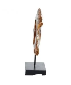 Grayson Lane Coastal Fish Sculpture - Brown Teak Wood - 17-in X 15-in -GRAYSON LANE shop 330858280 AlternateImage4 l