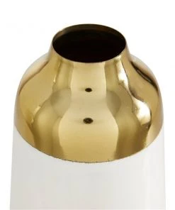 Grayson Lane Set of 2 6-in x 12-in Glam Vase - White - Metal -GRAYSON LANE shop 330858284 AlternateImage2 l