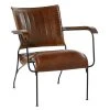 Grayson Lane Vintage Brown Genuine Leather Accent Chair