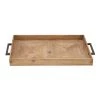 Grayson Lane Contemporary Tray Contemporary - Brown Wood - 32-in X 16-in X 3-in
