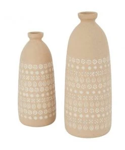Grayson Lane Set of 2 15-in x 5-in Rustic Vases - Beige Stoneware -GRAYSON LANE shop 330858293 AlternateImage4 l
