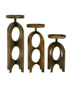 Grayson Lane 3-Candle Metal Pillar Holder - 7-in, 9-in, 11-in -GRAYSON LANE shop 330858299 AlternateImage5 l