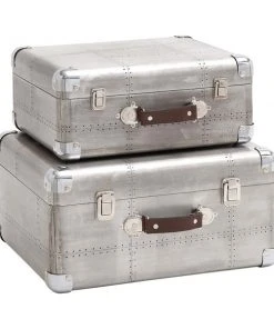 Grayson Lane Set of 2 16-in 14-in Grey Farmhouse Box - Wood