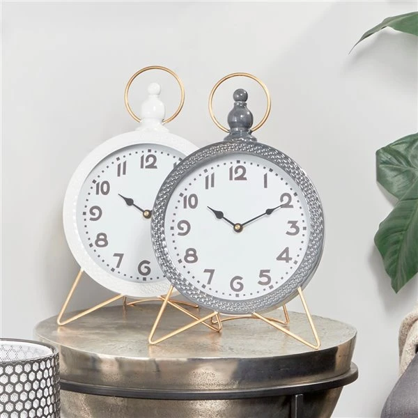 330858302_AlternateImage1_l.jpg Grayson Lane Analog 16-in x 10-in Set of 2 Multiple Colours Round Tabletop Standard Clock -GRAYSON LANE shop 330858302 AlternateImage1 l