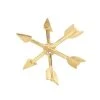 Grayson Lane Glam Sculpture - Gold Aluminum Geometric - 12-in X 12-in