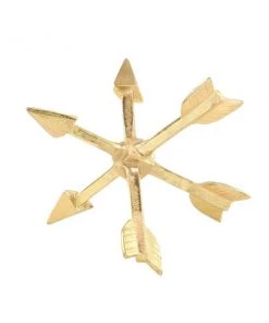 Grayson Lane Glam Sculpture - Gold Aluminum Geometric - 12-in X 12-in