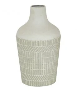 Grayson Lane Contemporary Style Vase - White Metal - 13-in X 8-in -GRAYSON LANE shop 330858309 AlternateImage4 l